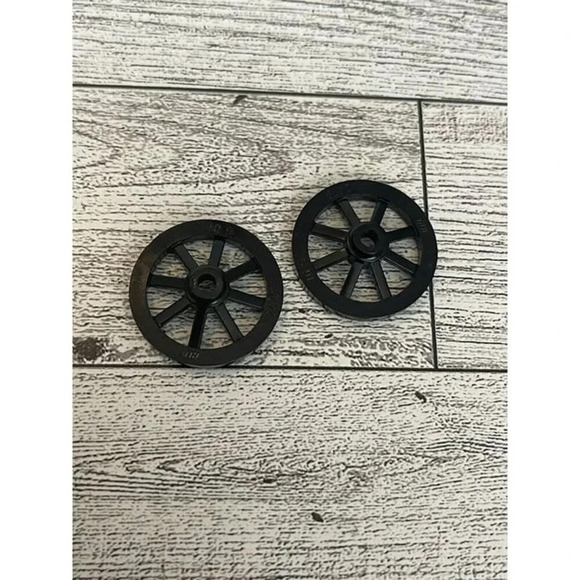 Lego Parts 2470 (2pcs) Wheel Wagon Small 27mm BLACK - Picture 1 of 4